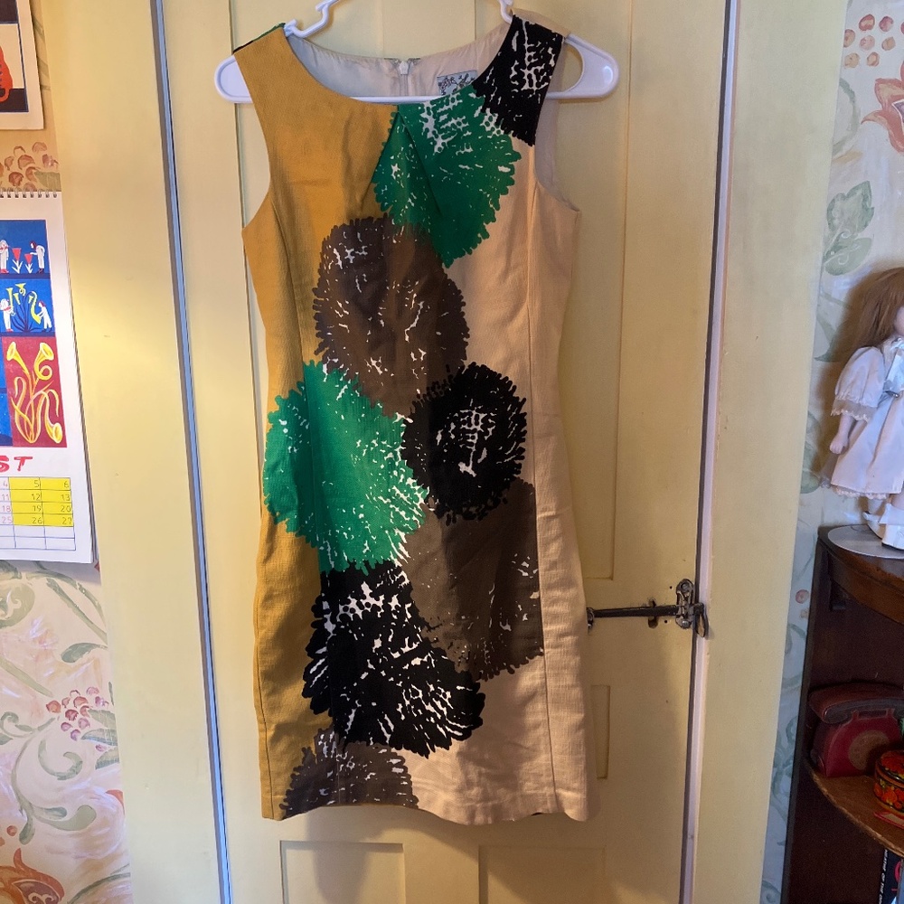 Tabitha Anthropologie Women’s Pom Flower Sheath Dress